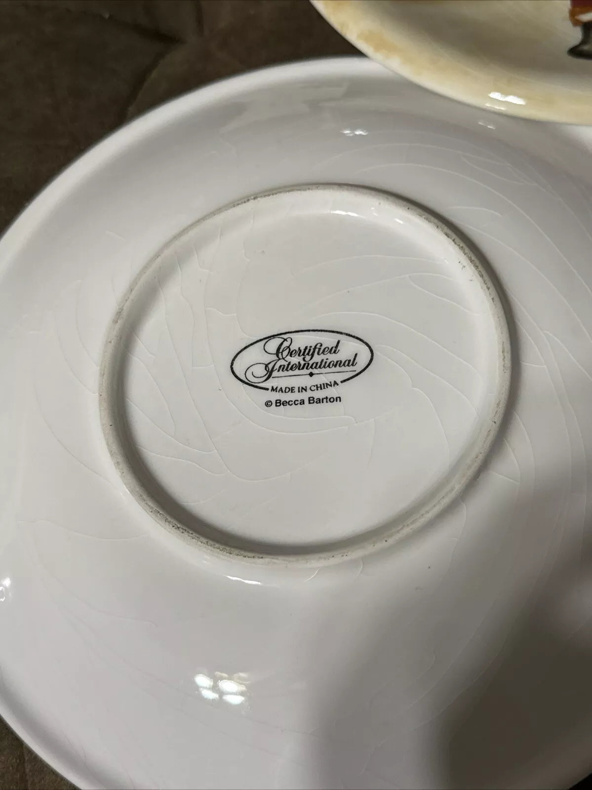 CERTIFIED INTERNATIONAL MIDNIGHT SANTA Moon and Stars Dessert Plate Set of 5