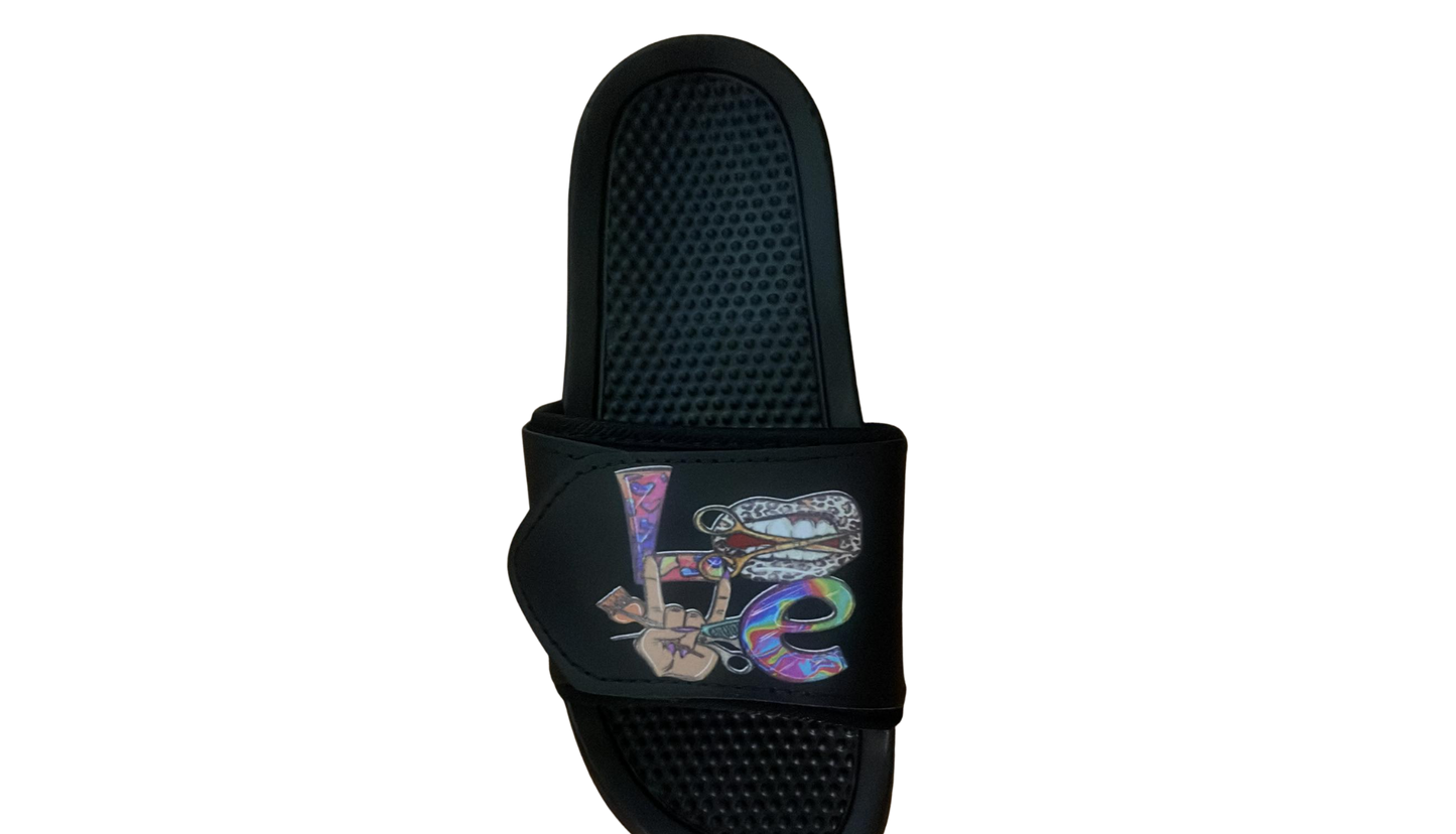 Hairstylist Love Slide Sandals