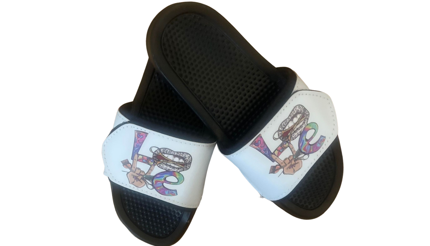 Hairstylist Love Slide Sandals