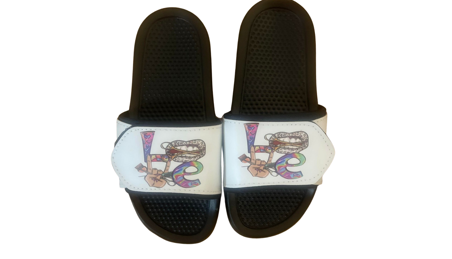 Hairstylist Love Slide Sandals
