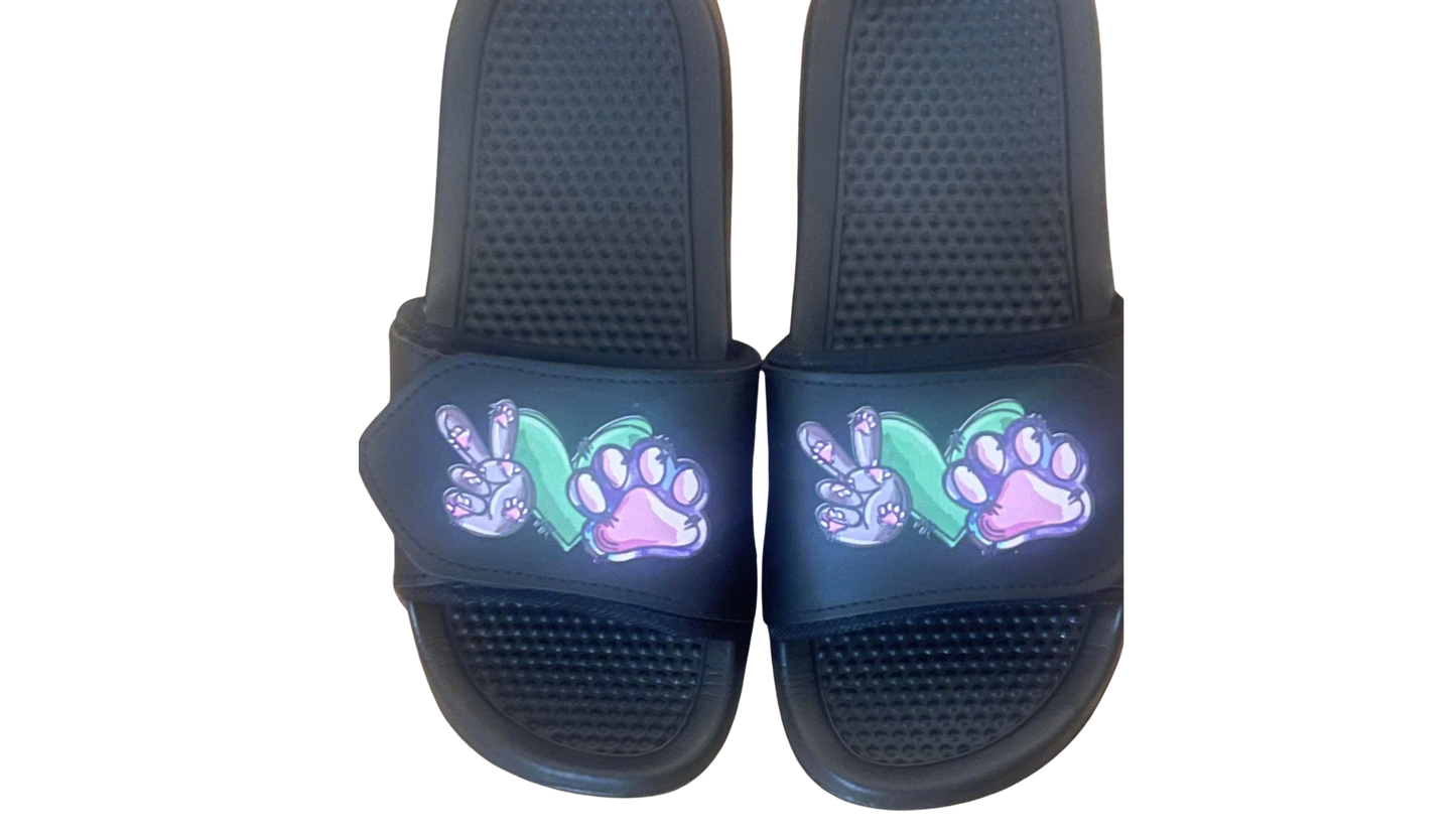 Peace Love Paw Slide Sandals