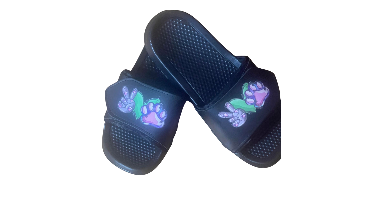 Peace Love Paw Slide Sandals
