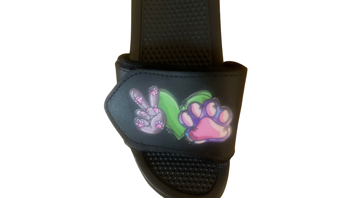 Peace Love Paw Slide Sandals