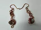 Copper Wire Necklace Earrings And Bracelet Set With Dyed Jasper HandMade