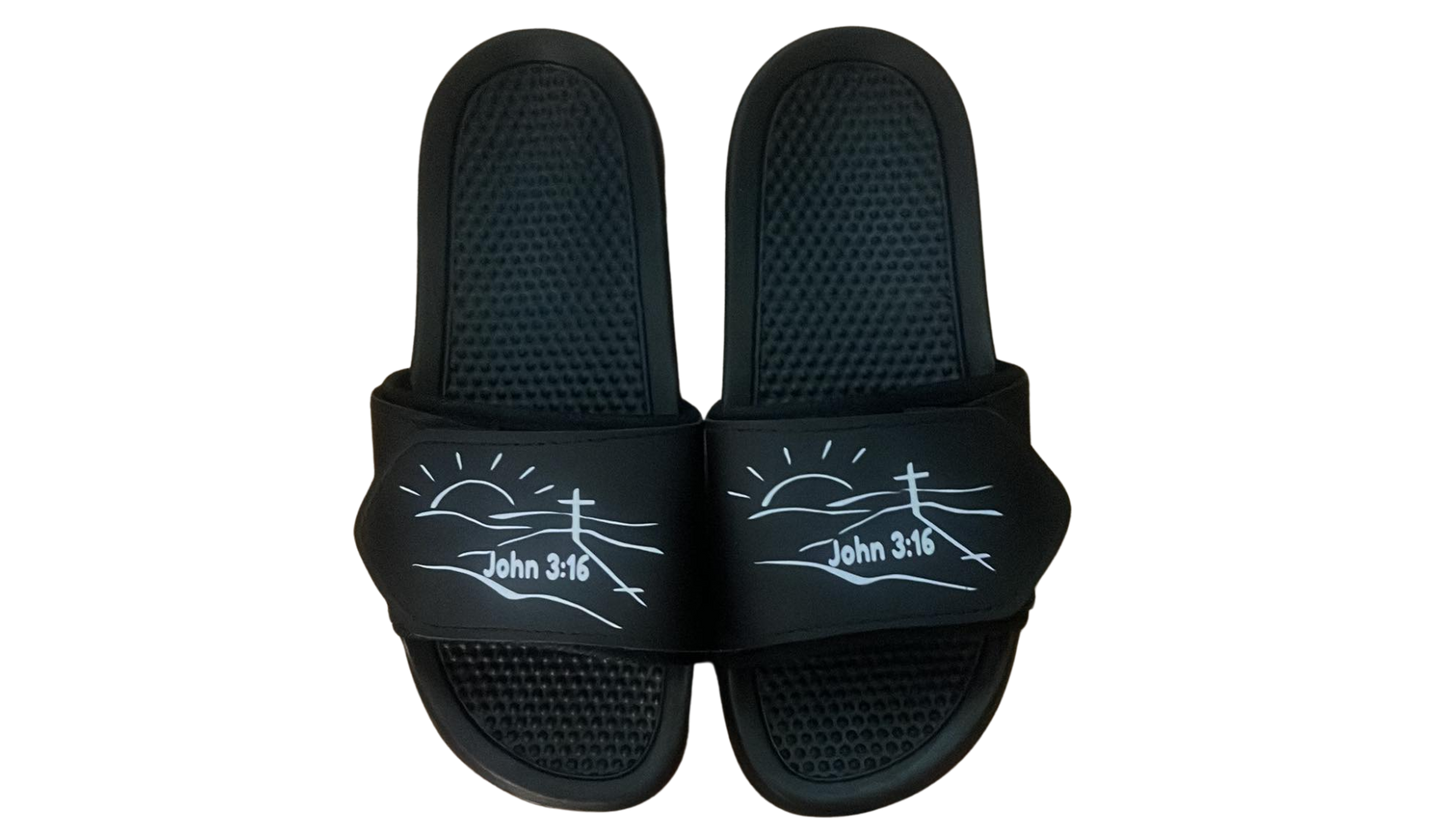 John 3:16 Slide Sandals