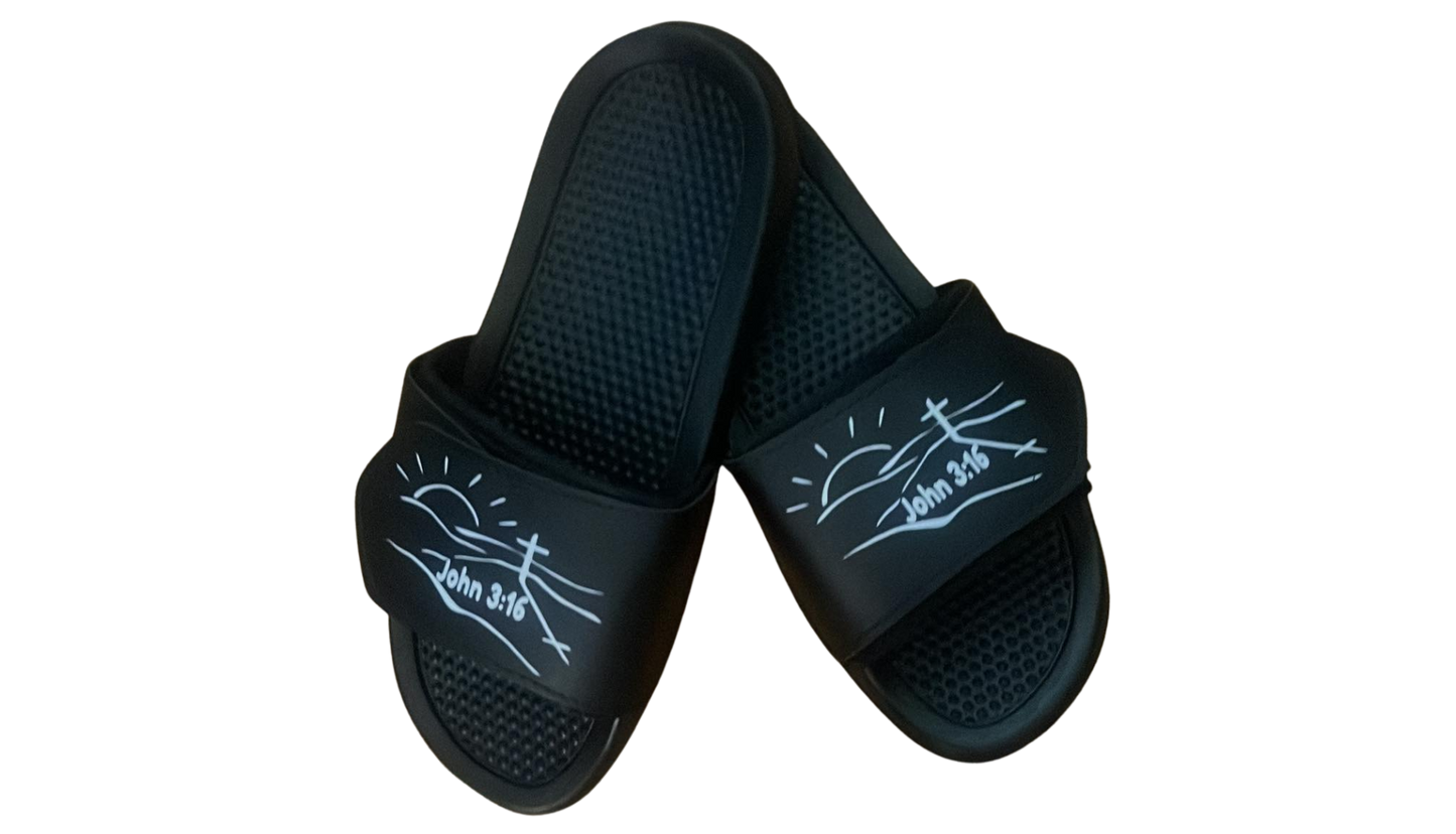 John 3:16 Slide Sandals